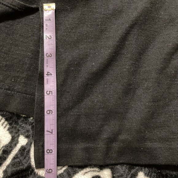 UNIQLO Black wool blend pencil skirt with pockets ~ Corporate goth XS SMALL - Picture 8 of 10